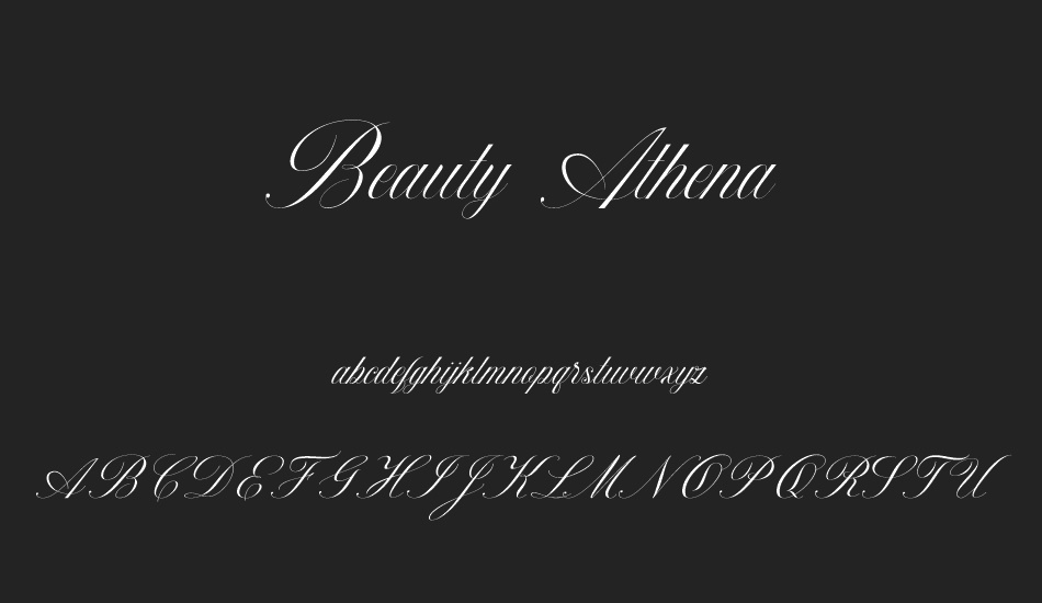 Beauty Athena font