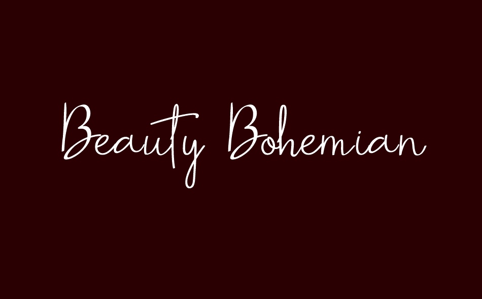 Beauty Bohemian font big