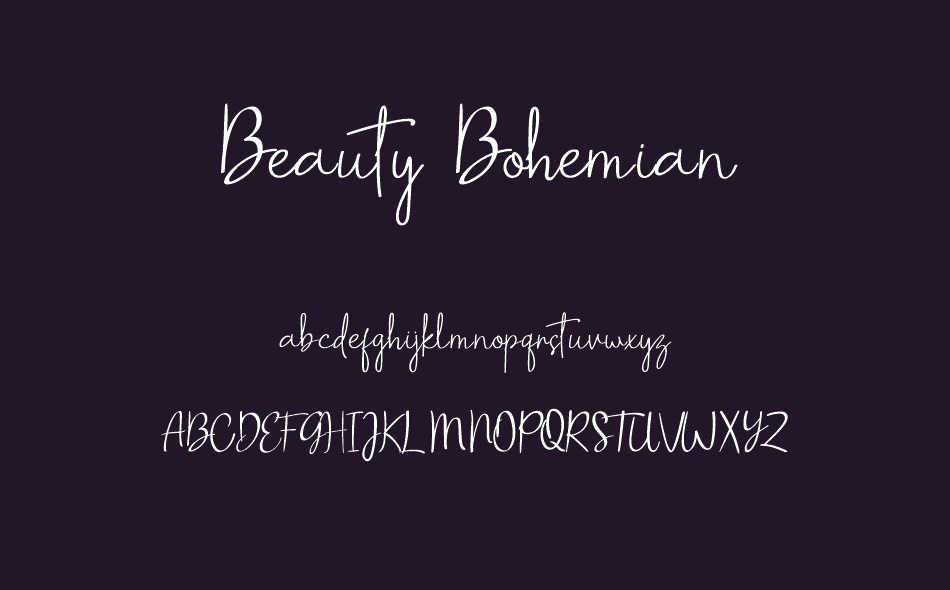 Beauty Bohemian font