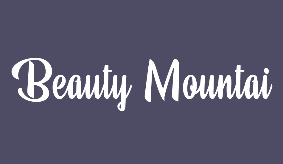 Beauty Mountains Personal Use font big