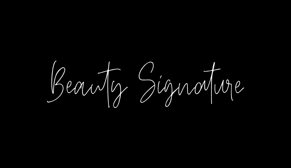 Beauty Signature font big