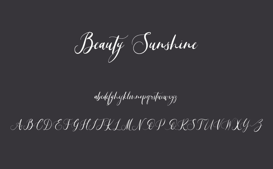 Beauty Sunshine font