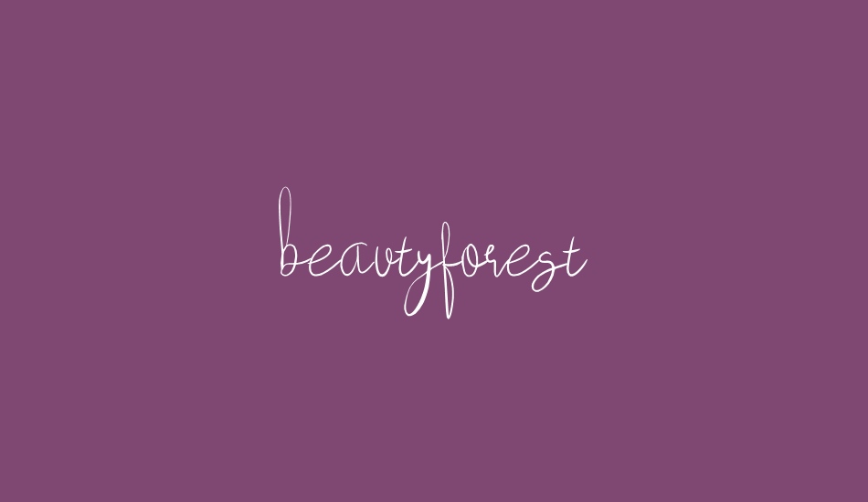 beautyforest font big