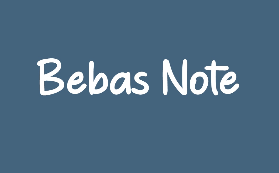 Bebas Note font big