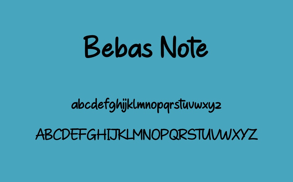 Bebas Note font