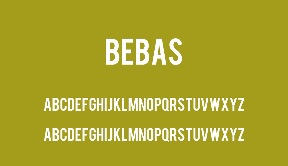 Bebas font