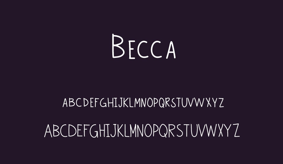 Becca font