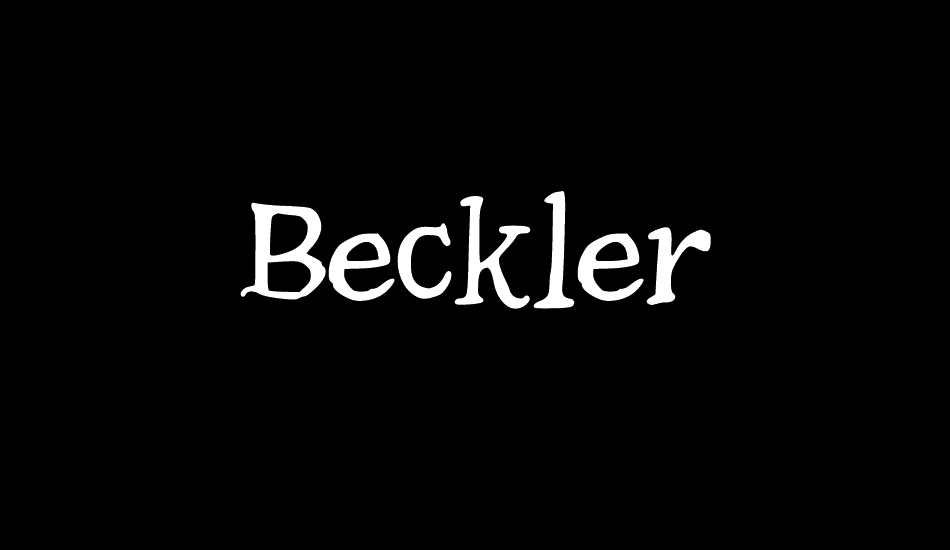 Beckler font big