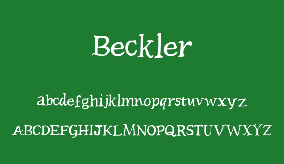 Beckler font