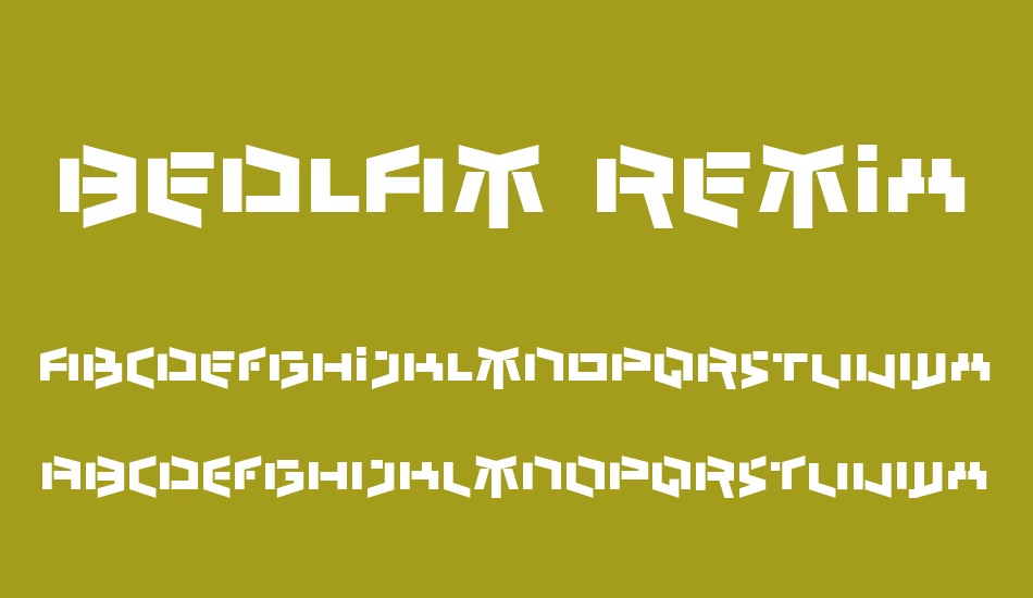 Bedlam Remix font