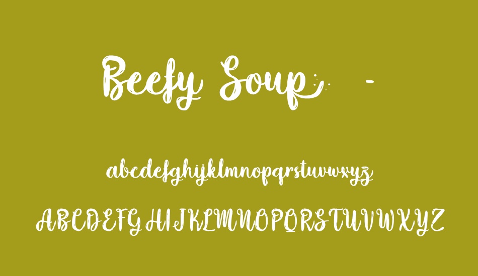 Beefy Soup - Personal Use font