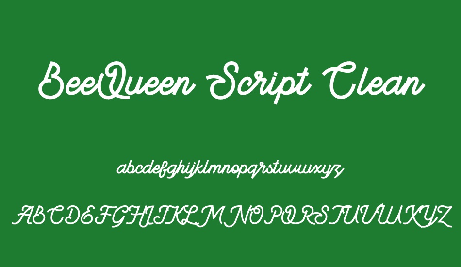 BeeQueen Script Clean font