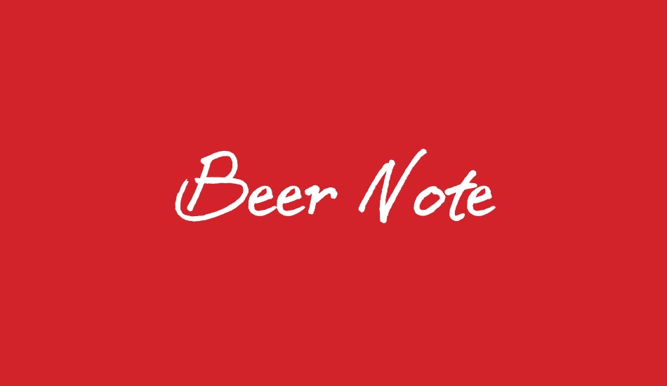 BEER NOTE font big