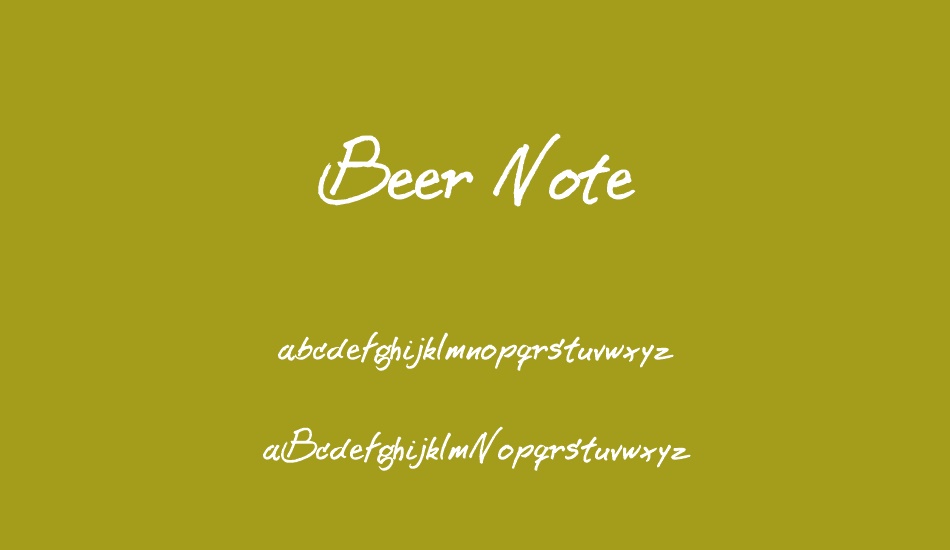 BEER NOTE font