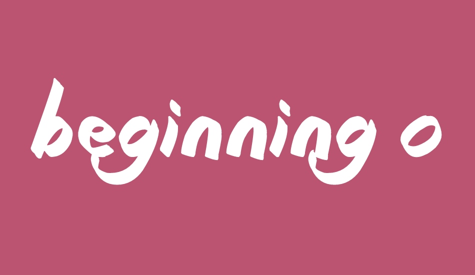 Beginning of Summer font big