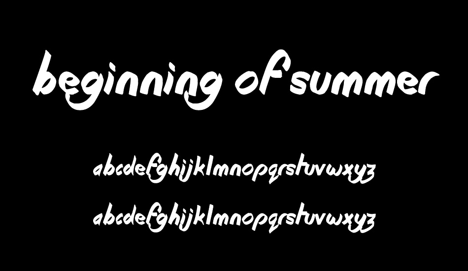 Beginning of Summer font