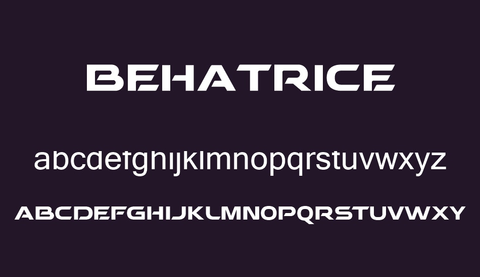 BEHATRICE font