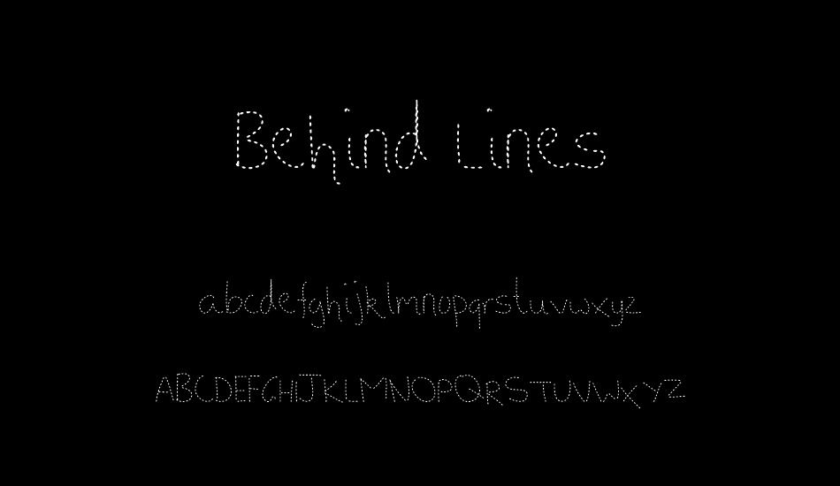 Behind Lines font