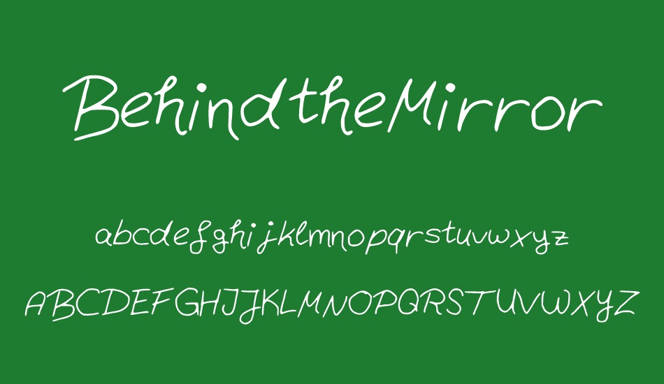 BehindtheMirror font