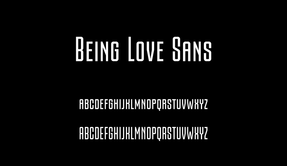 Being Love Sans font