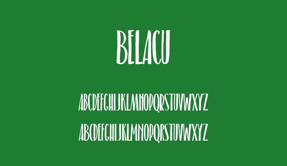 Belacu font