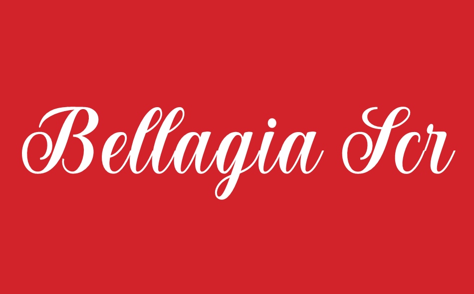 Bellagia Script font big