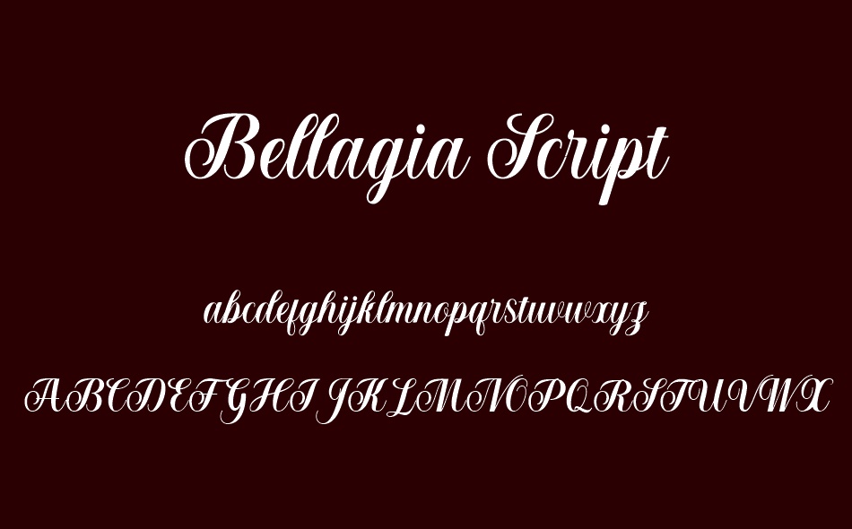 Bellagia Script font