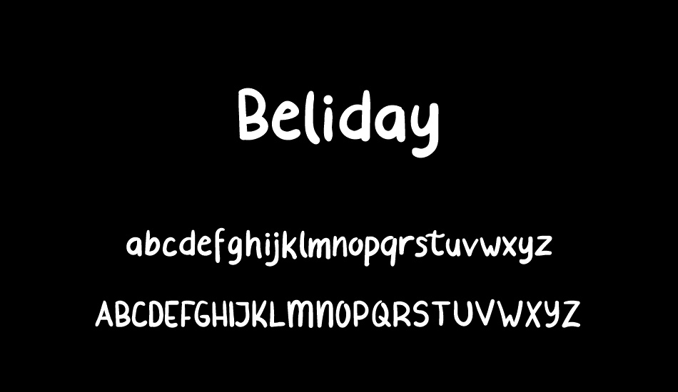 Beliday font