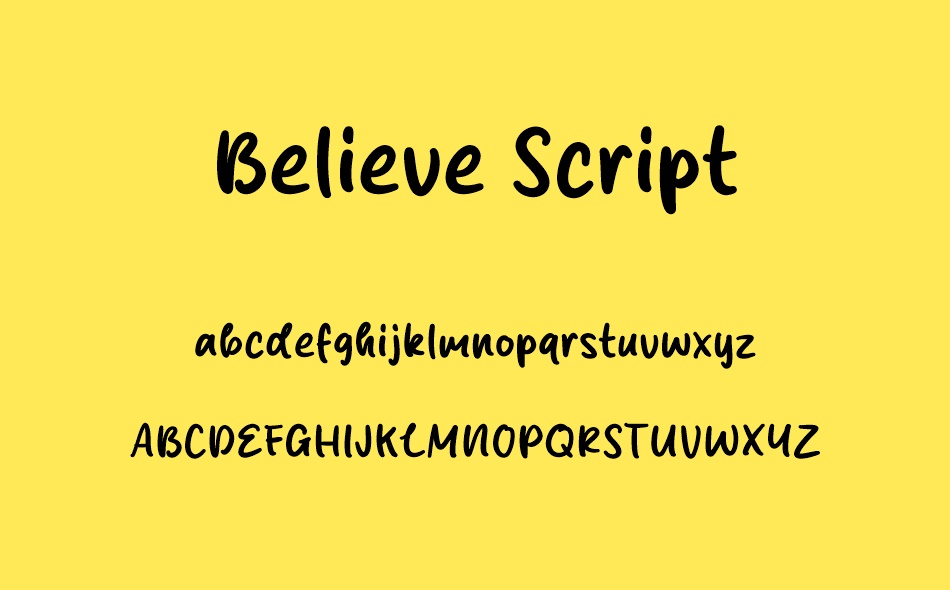 Believe Script font
