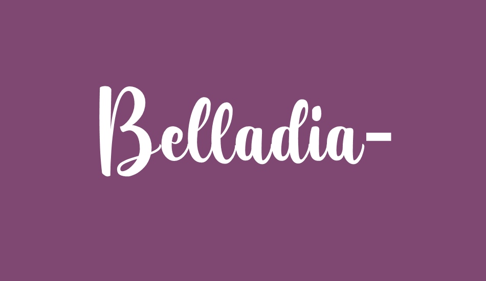 Belladia-Demo font big