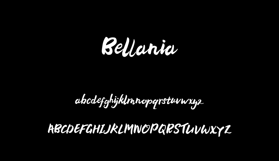 Bellania font