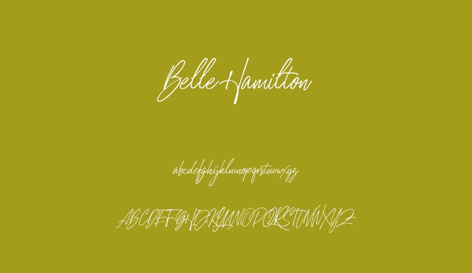 Belle Hamilton font