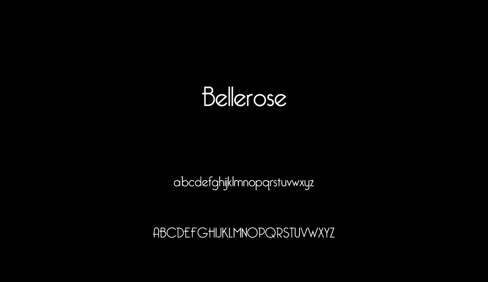 Bellerose font