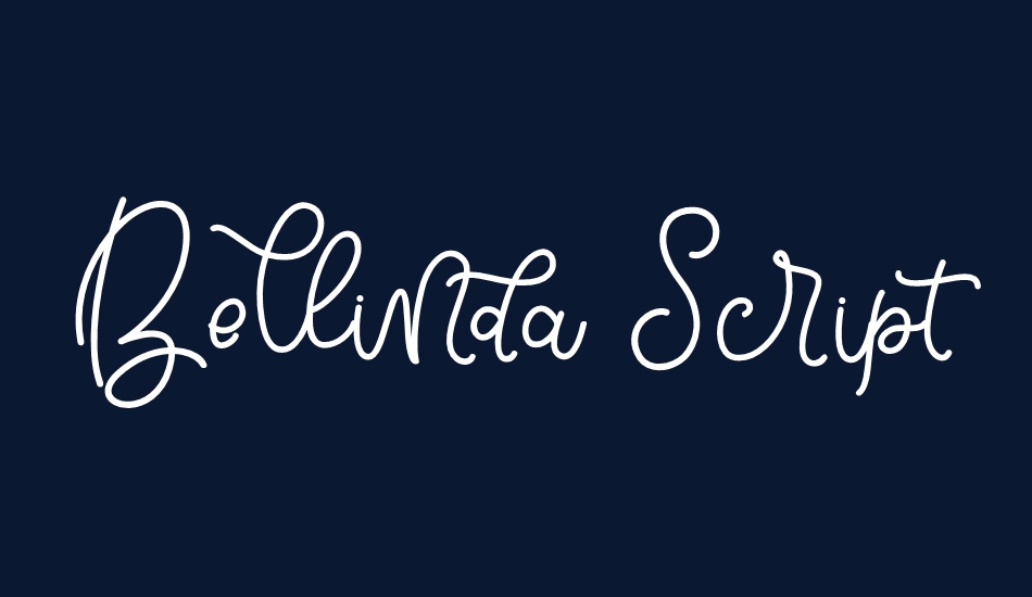 Bellinda Script font big