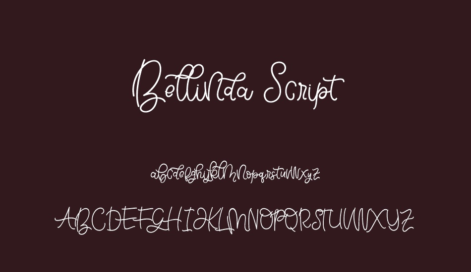 Bellinda Script font