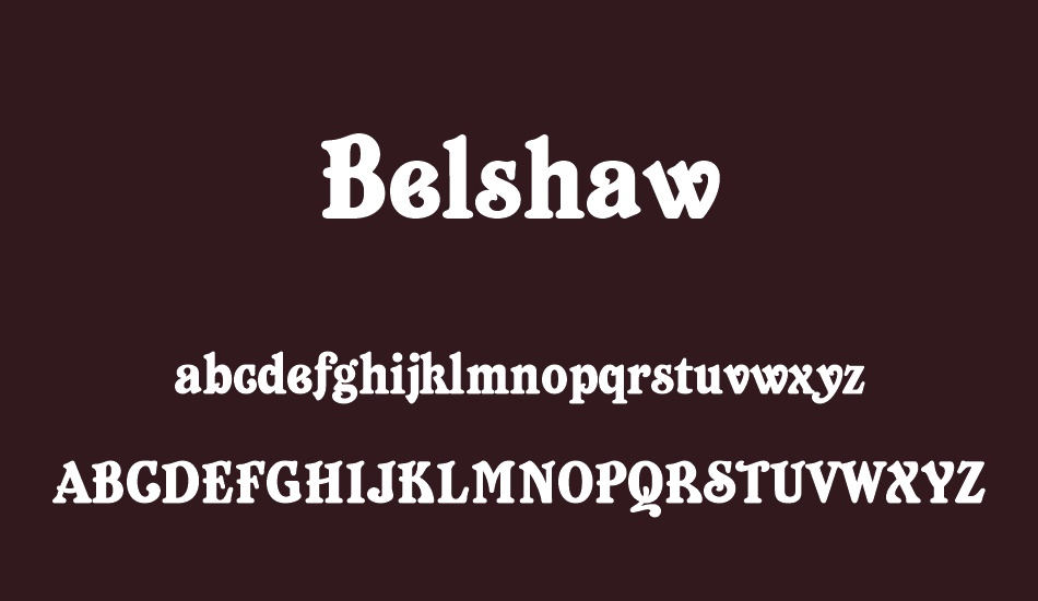 Belshaw font