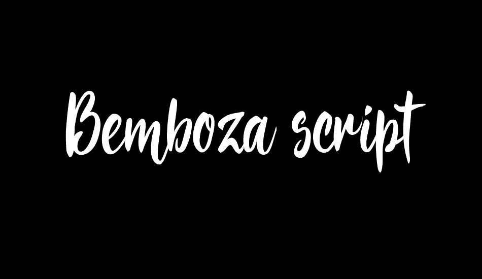 Bemboza script font big