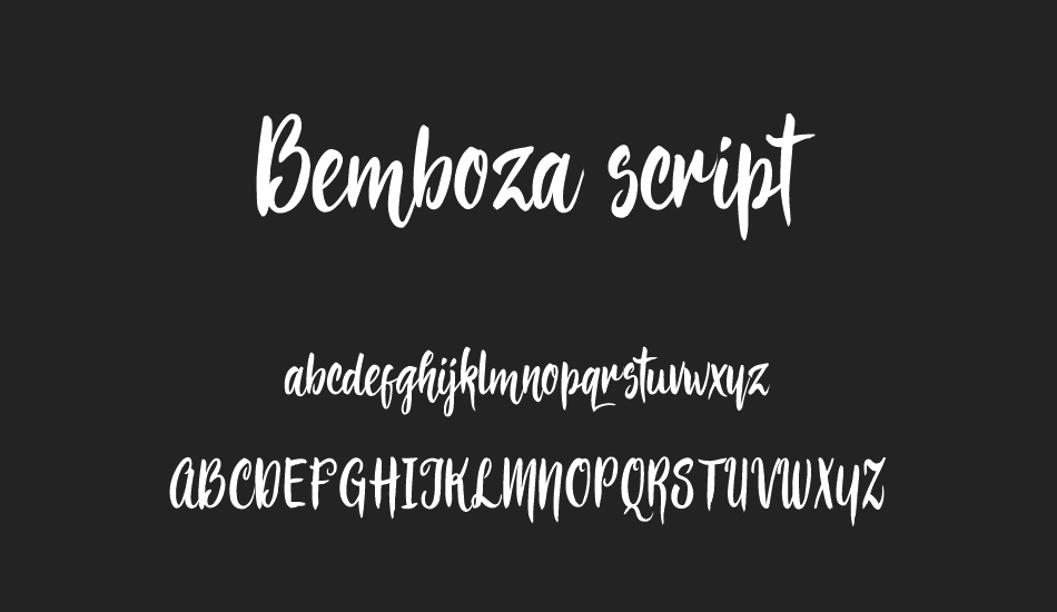 Bemboza script font