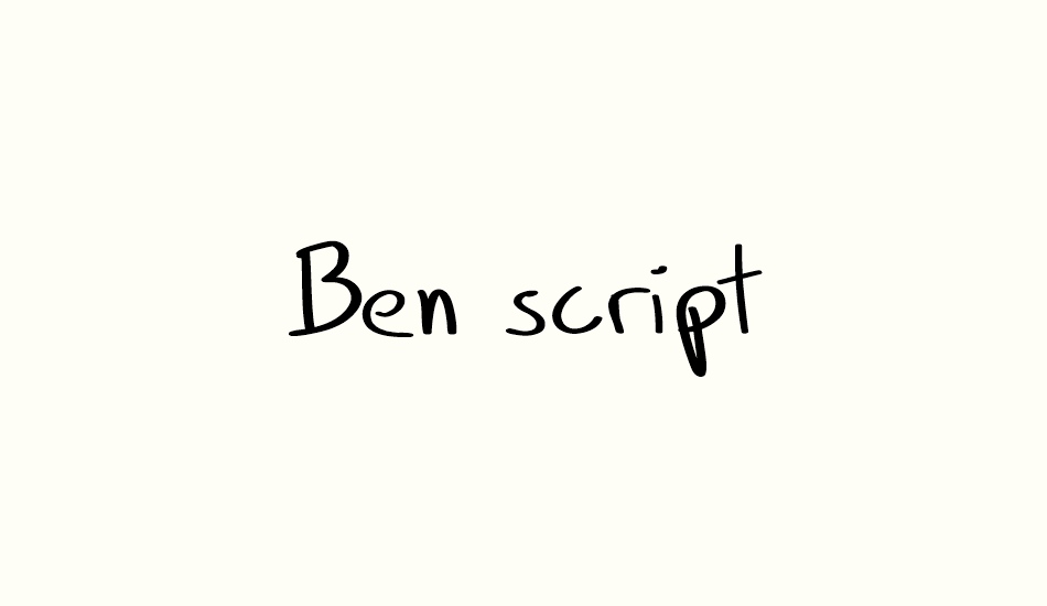 Ben script font big