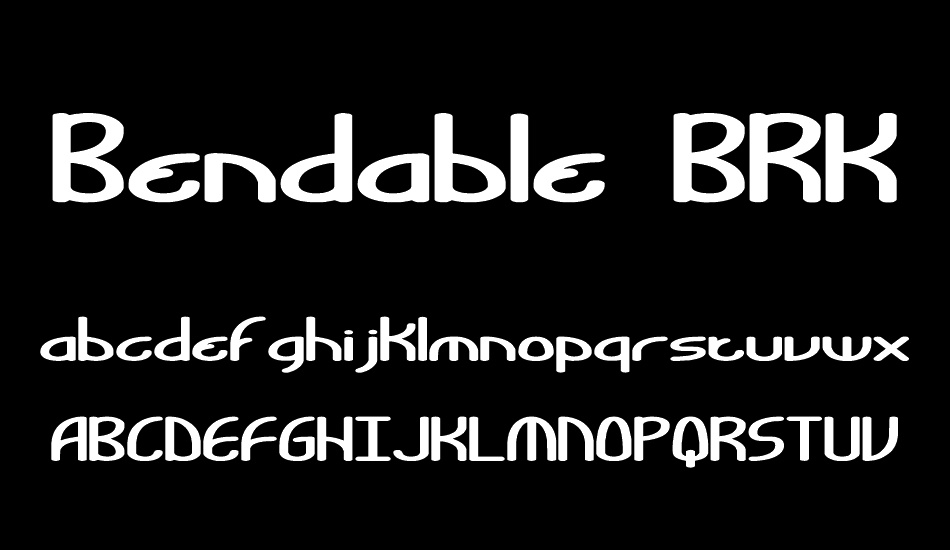 Bendable BRK font