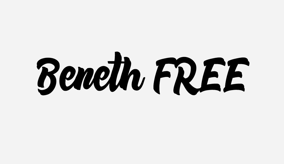 Beneth FREE font big