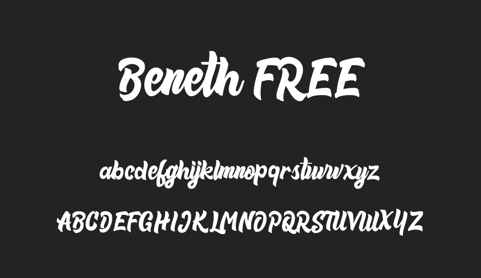 Beneth FREE font