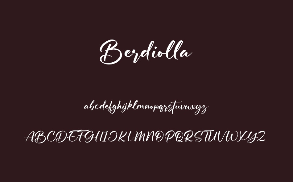 Berdiolla font