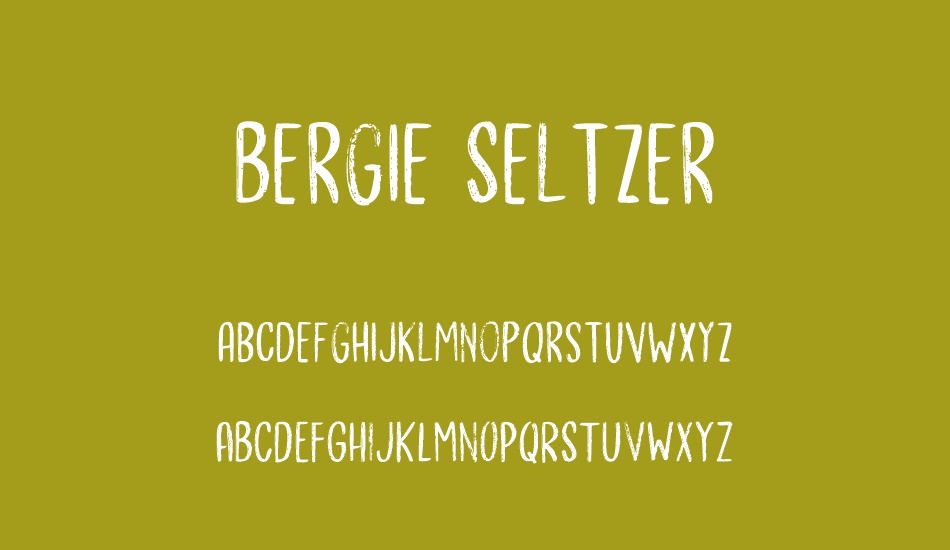 Bergie Seltzer DEMO font