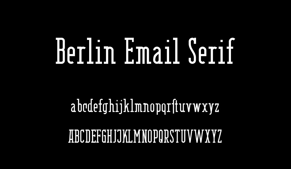 Berlin Email Serif font