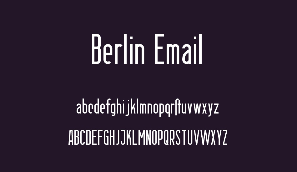 Berlin Email font