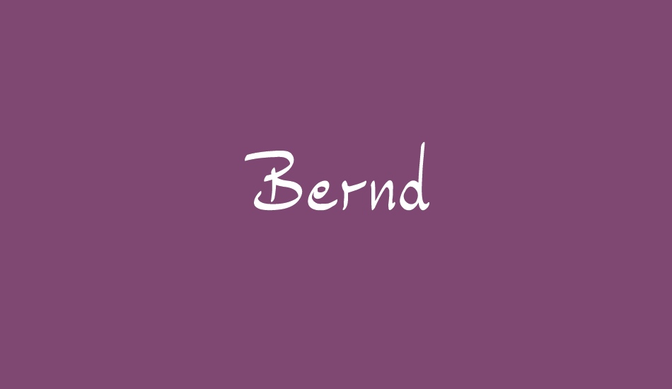 Bernd font big