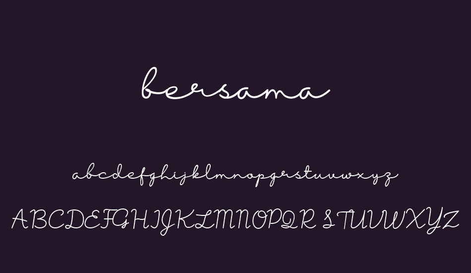 bersama font