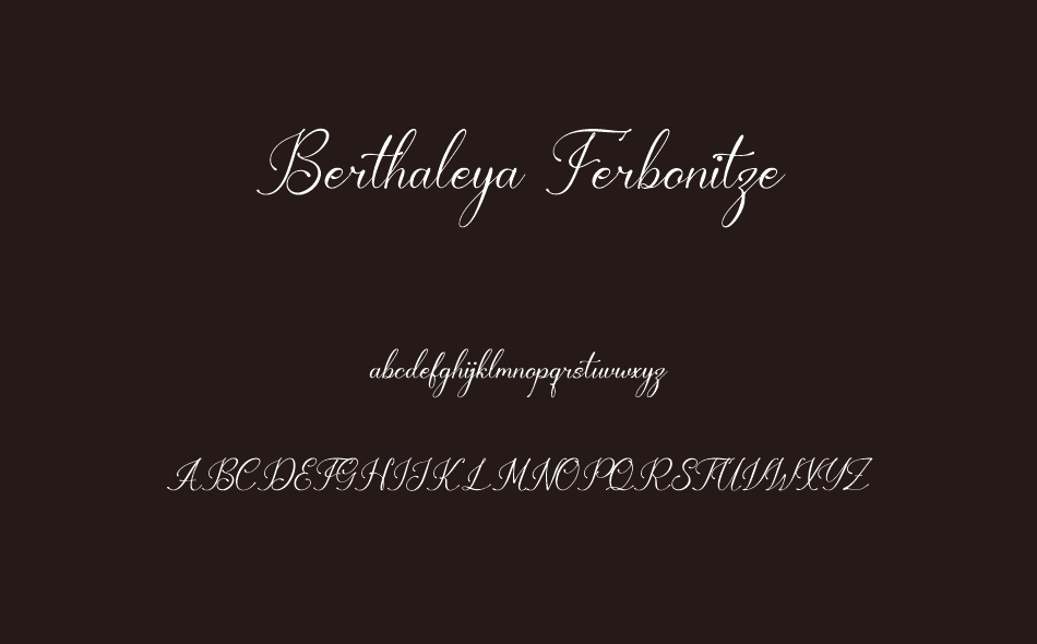 Berthaleya Ferbonitze font