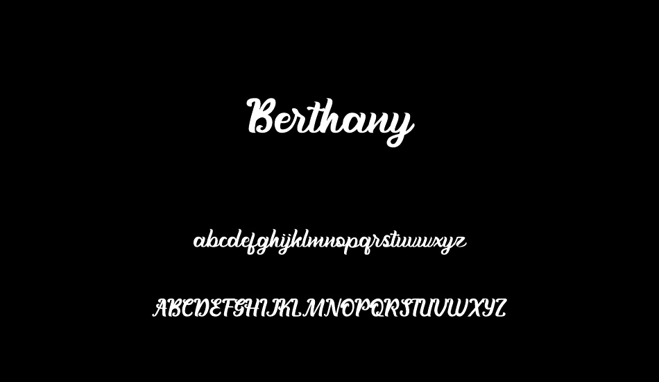 Berthany font